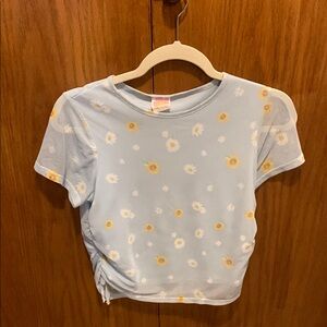 Belle Du Jour Light Blue Floral Top